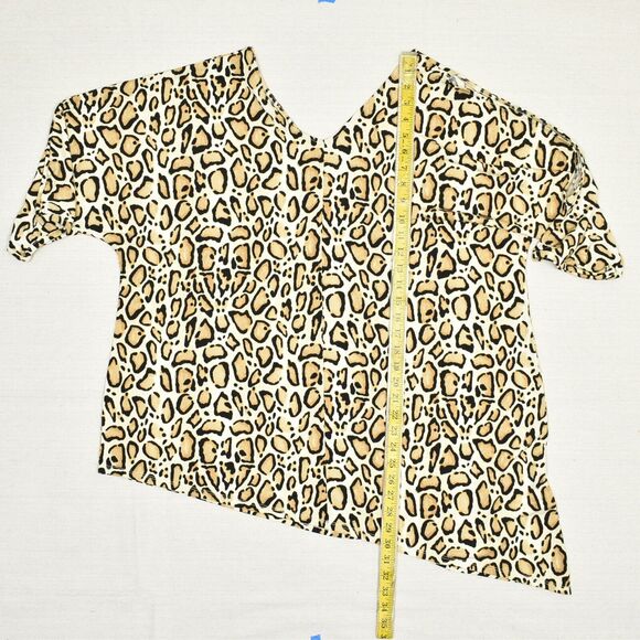 Lane Bryant Women Blouse V Neck Polyester Multicolor Size 18/20 Cheetah - Picture 5 of 8